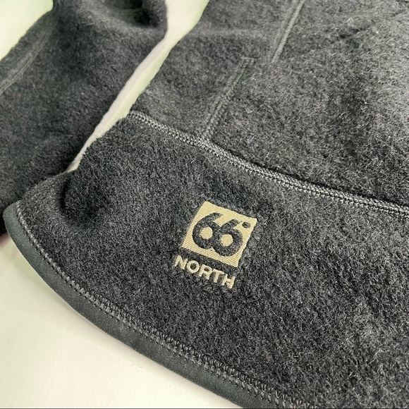 66 North Black Kaldi Arctic Wool-Blend Hooded Icelandic Zip-up Hoodie Sweater - Picture 7 of 16